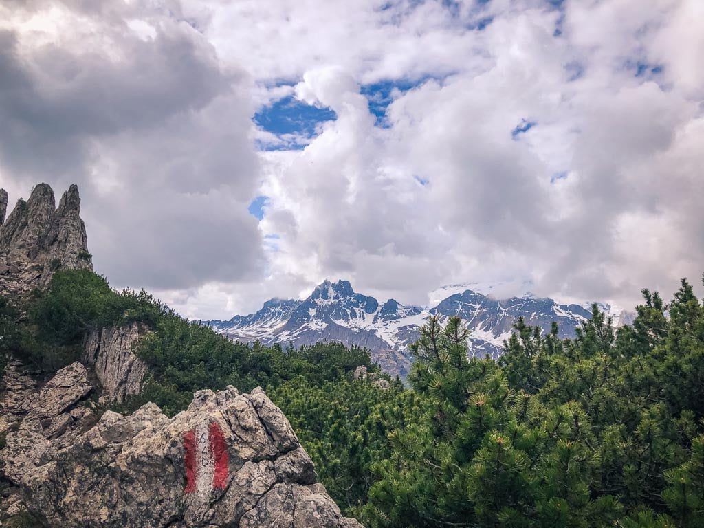 Vista Dolomiti da Passo Campolongo