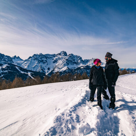 Facile escursione invernale dal lago di Carezza a Tires