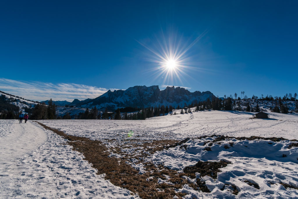 Facile escursione invernale dal lago di Carezza