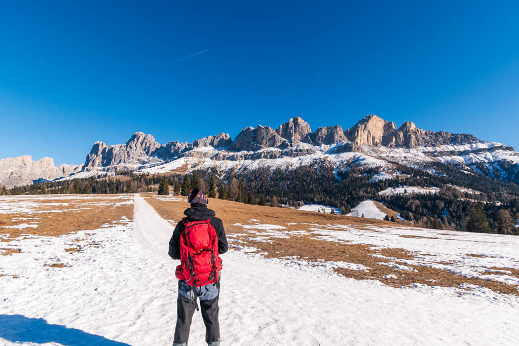 Facile escursione invernale dal lago di Carezza